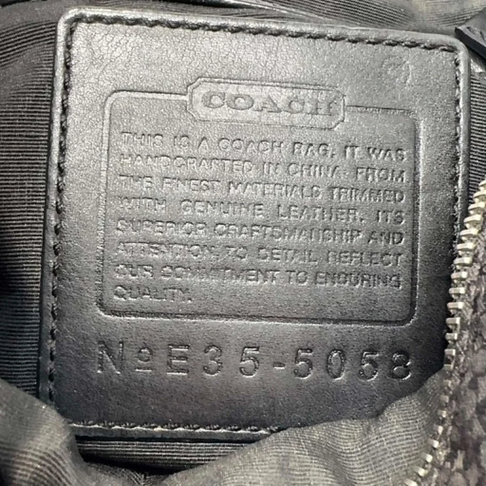 Coach E35-5058 Black Signature Jacquard Flight Bag Crossbody Messenger Y2K